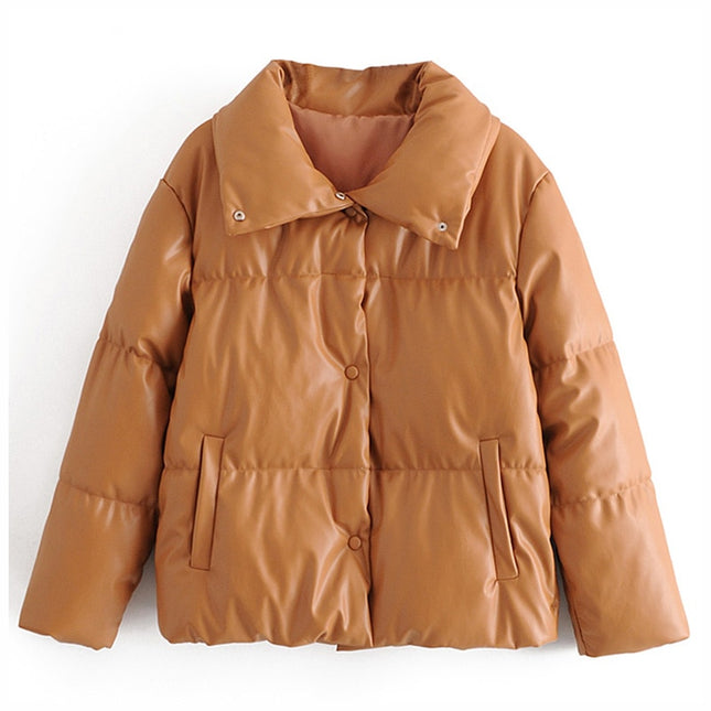 Women's PU Leather Parka - Wnkrs