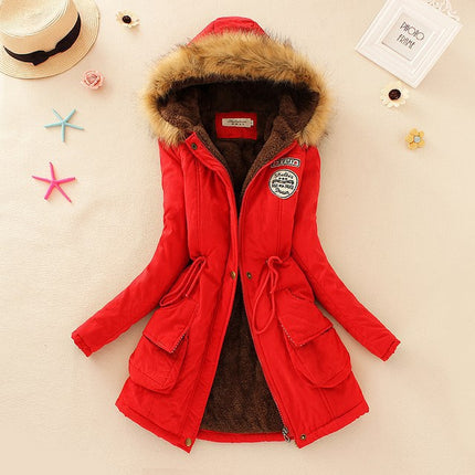 Women's Warm Fur Collar Parka - Wnkrs