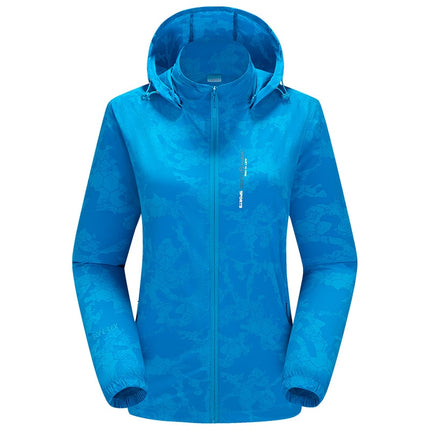 Women's Abstract Print Hooded Jacket - Wnkrs