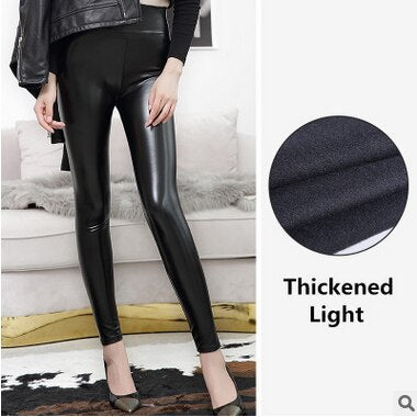 PU Leather High Waist Push Up Leggings - Wnkrs