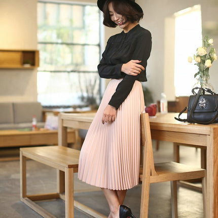 Women's High Waist Pleated Skirt - Wnkrs