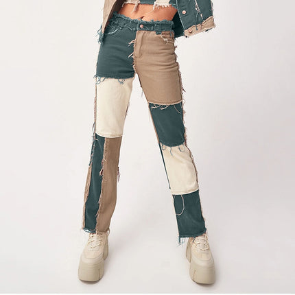 Women's Patchwork Jeans - Wnkrs