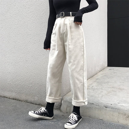 Women's Loose High Waisted Thin Pants - Wnkrs