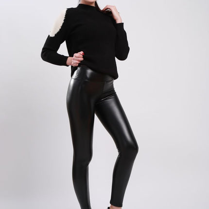 Women's Plus Size Winter Leather Leggings - Wnkrs