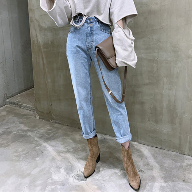 Vintage Loose Blue Jeans for Women - Wnkrs