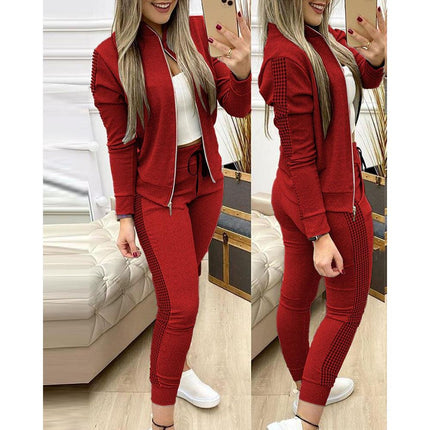 Women's Casual Zipper Tracksuit - Wnkrs