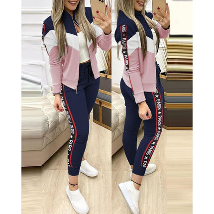 Women's Casual Zipper Tracksuit - Wnkrs