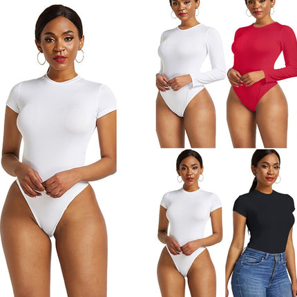 Women's Solid Color Short Sleeve Bodysuit - Wnkrs