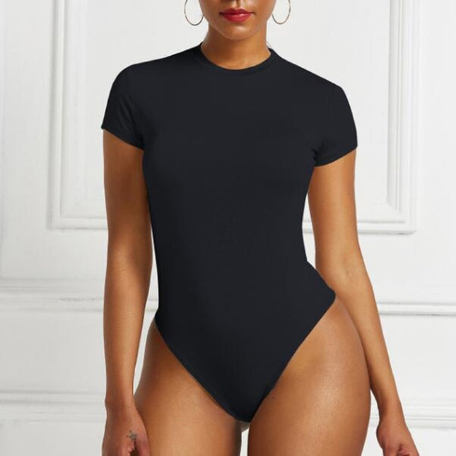 Women's Solid Color Short Sleeve Bodysuit - Wnkrs