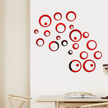 Decorative Round Mirror Wall Stickers Set - Wnkrs