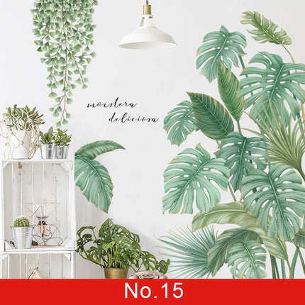 Green Leaves Wall Stickers - Wnkrs