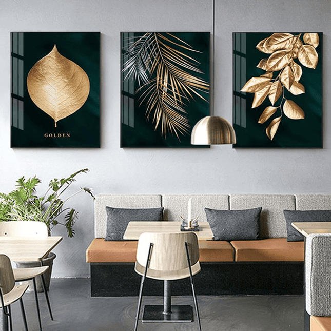 Golden Leaves Wall Canvas - Wnkrs