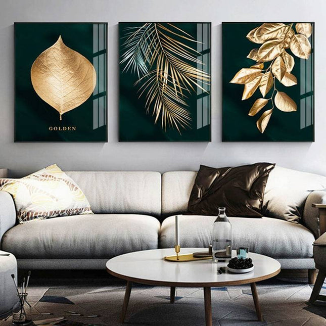 Golden Leaves Wall Canvas - Wnkrs