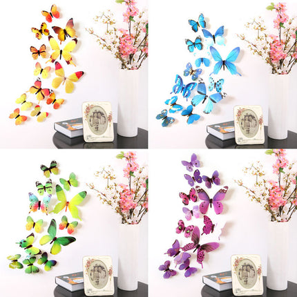 Colorful 3D Butterflies Wall Stickers Set - Wnkrs