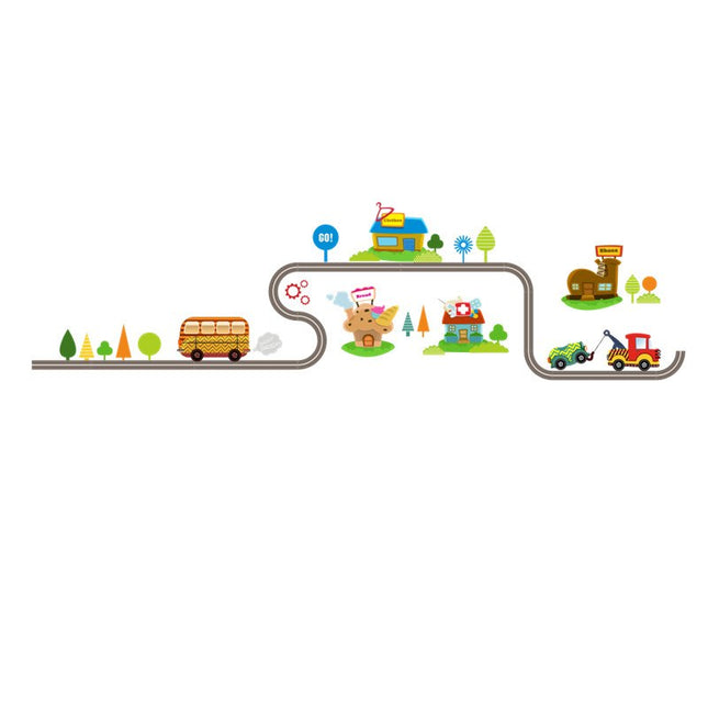 Cute Entertaining Highway Shaped Kid's Wall Sticker - Wnkrs