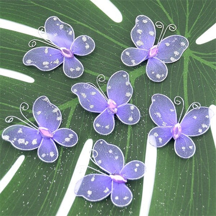 Multicolor Mesh PVC Butterfly Wall Stickers 20 pcs Set - Wnkrs