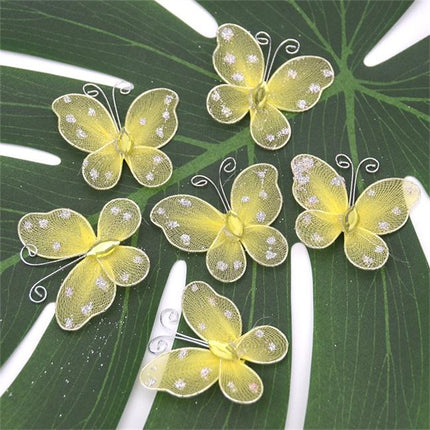 Multicolor Mesh PVC Butterfly Wall Stickers 20 pcs Set - Wnkrs