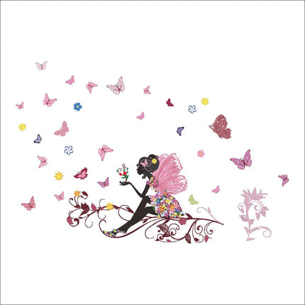 Butterfly Floral Fairy Wall Stickers - Wnkrs