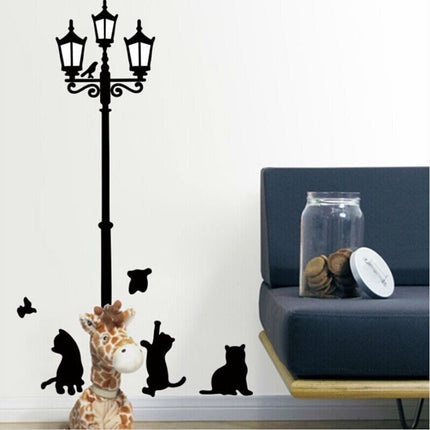 Lamp and Cats Shaped Wall Sticker - wnkrs