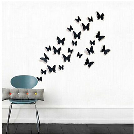 Adhesive Butterfly Wall Stickers for Home Decor, 12 Pcs/Lot - wnkrs