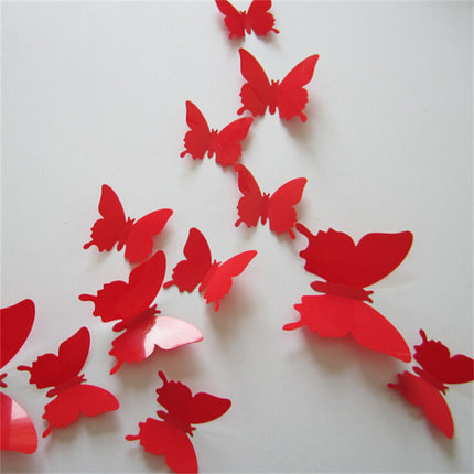 Adhesive Butterfly Wall Stickers for Home Decor, 12 Pcs/Lot - wnkrs