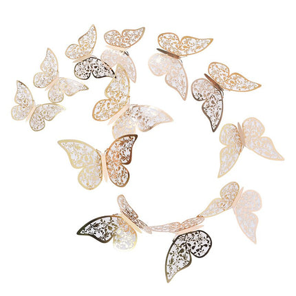 Patterned 3D Butterfly Wall Stickers Set - Wnkrs