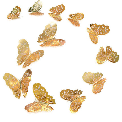 Patterned 3D Butterfly Wall Stickers Set - Wnkrs