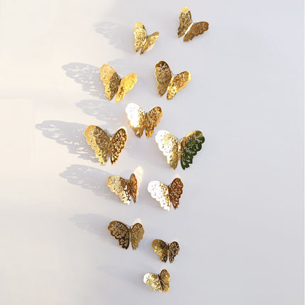 Twelve Hollow Butterfly Wall Stickers - Wnkrs