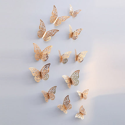 Twelve Hollow Butterfly Wall Stickers - Wnkrs