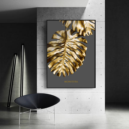 Golden Leaf Canvas Poster - Wnkrs