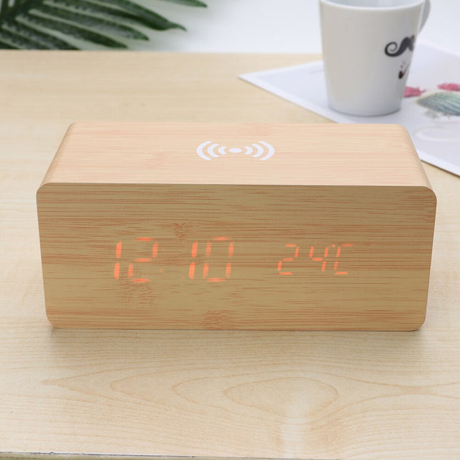 Electric Alarm Clock with Wireless Charging Pad - wnkrs