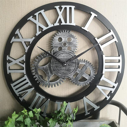 Wooden Industrial Style Wall Clock - wnkrs