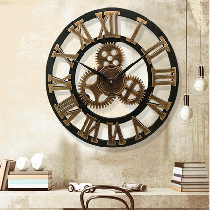 Wooden Industrial Style Wall Clock - wnkrs