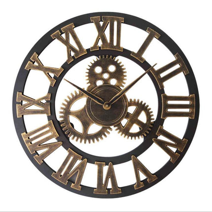 Wooden Industrial Style Wall Clock - wnkrs