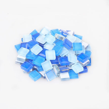 100g 1cm Multi Colors Square Glass Tiles for Home Decoration - wnkrs