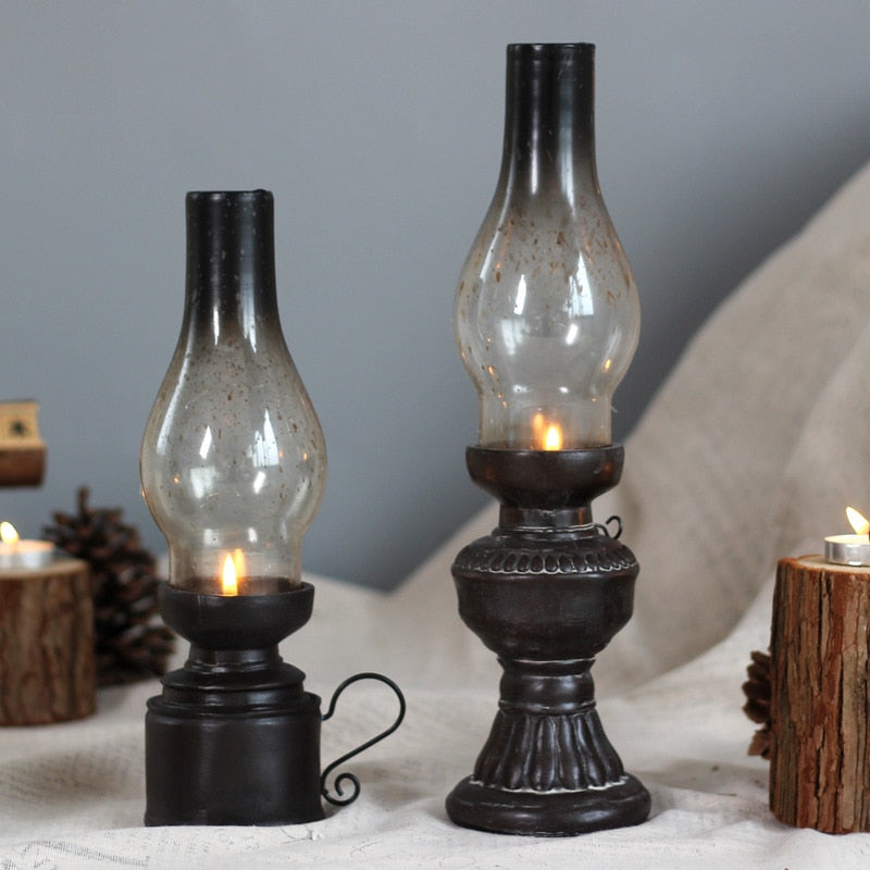 Retro Kerosene Lamp Style Candle Holder
