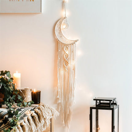 Bohemian Style Moon Wall Macrame - wnkrs