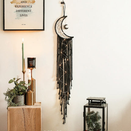 Bohemian Style Moon Wall Macrame - wnkrs