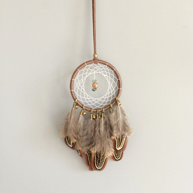 Handmade Dream Catcher with Feathers and Jingle Bells