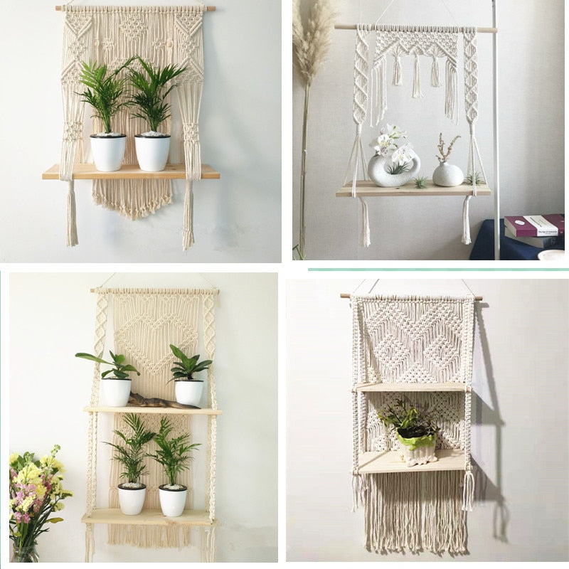 Nordic Embroidered Cotton Planter