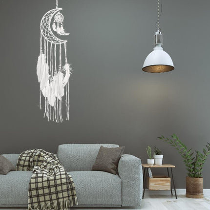 Moon Shaped Feather Dream Catcher - wnkrs