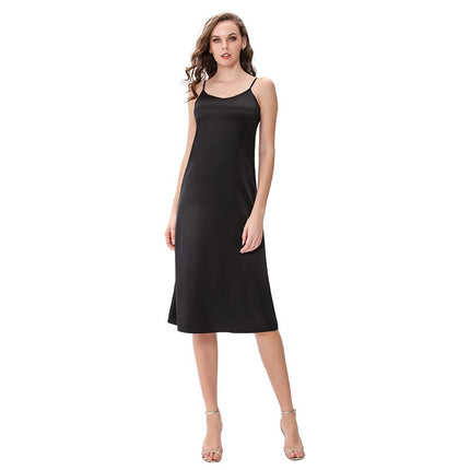 Women's Spaghetti Strap Satin Dress - wnkrs