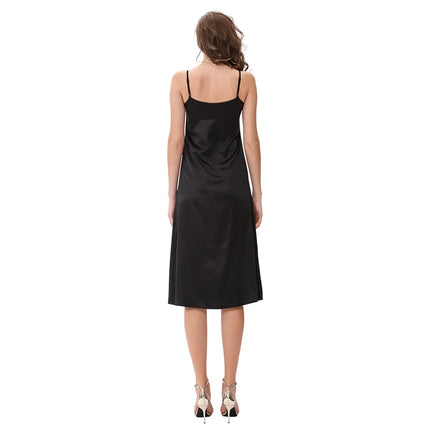 Women's Spaghetti Strap Satin Dress - wnkrs