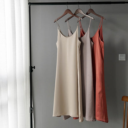 Women's Basic Satin Dress - wnkrs