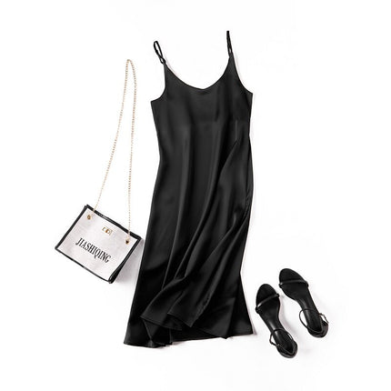 Women's Basic Satin Dress - wnkrs