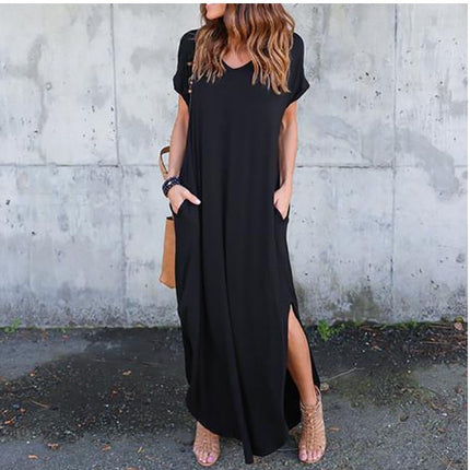 Women's Short Sleeved Maxi Dress - wnkrs