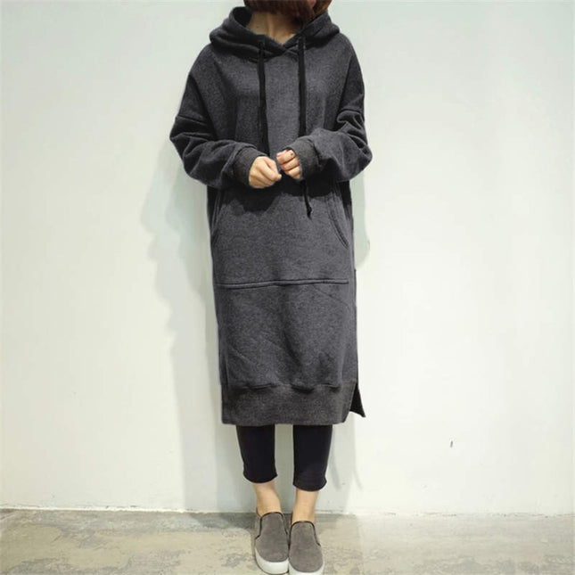 Women's Loose Long Hoodie - wnkrs