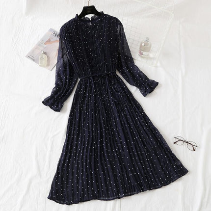 Women's Elegant Polka Dot Dress - wnkrs