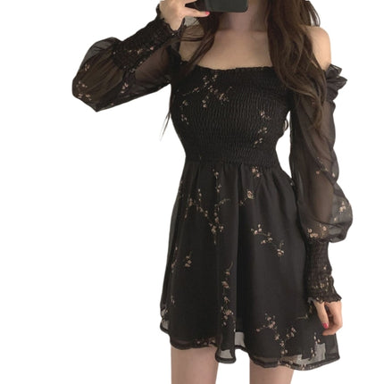 Women's Floral Printed Puff Sleeve Dress - wnkrs