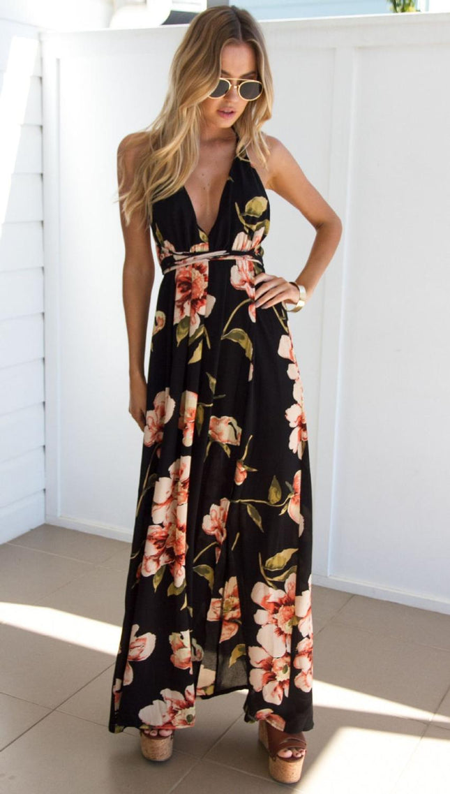 Backless Long Summer Dress - wnkrs